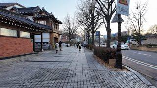 겨울이 찾아온 서울 삼청동 도보여행 | Walking tour of Samcheong-dong, Seoul in winter | 4K ASMR