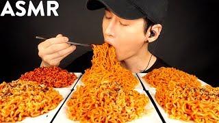 ASMR MOST POPULAR FOOD - SPICY FIRE NOODLES (2X & 10X Nuclear, Curry, Toppoki, Jjajang, Original)
