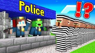 JJ and Mikey Survived 100 Days as POLICE in Minecraft Maizen