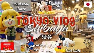 Tokyo Vlog Shibuya ️ Last Day, Shopping, Nintendo Store, Disney Afternoon Tea, Cat Cafe, 109