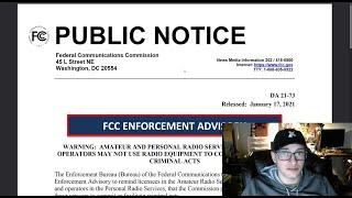 FCC Notice on Illegal Radio Use Purpose and Capitol Protests