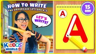 How to Teach Kids to Write ABC Letters | Learning Easy Writing the Alphabet Uppercase Letters A-Z