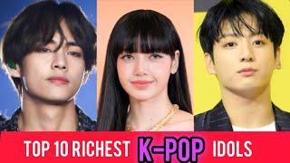 Lists Of Top 10 Richest K-pop Idols 2024 | #kpop #jungkook #bts #balckpink