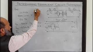 EE213 - 09b - Determining equivalent circuit parameters for a transformer - numerical example