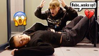 PASSING OUT In The Bathroom PRANK On My BOYFRIEND! *CUTE REACTION*