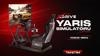 Yarış Simülasyonu Tanıtım xDrive RGB Alüminyum Yarış Simülatörü Kokpiti ve F1 Koltuğu BS01