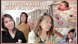 REACTION VIDEO SA BIRTH VLOG NI @simplyrhaze + FIRST DAY SA WORK!  RichZigzVlogs