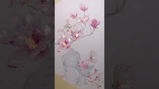 Expressive watercolor freehand brushwork | Eastern Aesthetics