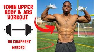 10 MIN Upper Body & Abs Workout (No Equipment Needed)