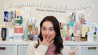 5 MONTHS WORTH! Korean & Japanese Beauty Empties~