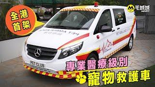 【Monews】全港首部專業醫療級別「寵物救護車」　車內設備率先睇