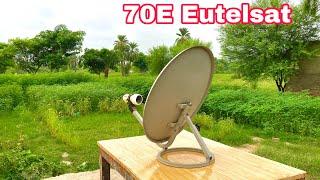 How to Set 70E eutelsat Satellite From DD free dish on 2 Feet dish antenna?