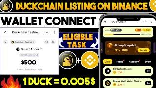 Duck chain airdrop update | Duck chain wallet connect | duck chain airdrop listing date | duck chain