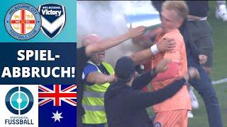 Fans attackieren Torwart & Schiri! - Skandal in Australien | Melbourne City - Melbourne Victory