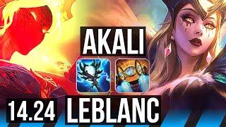 AKALI vs LEBLANC (MID) | KR Diamond | 14.24