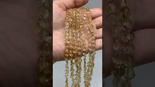 Natural Citrine Coin Beads 1009