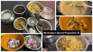 Vlog 68 || Sunday Special ~ Wat I Cooked ‍️ || Mutton Briyani ~ Mutton Gravy ~ Fish Fry ️️️