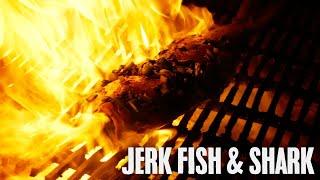 JERK SHARK AND JERK FISH INCREDIBLE SEAFOOD!!