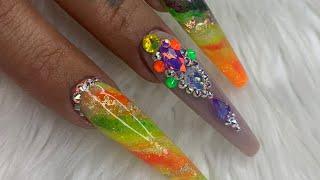 Watch me try | Naio Nails acrylic system | Nail forms | Neon Acrylics