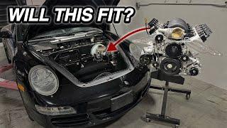 ASSEMBLING MY BUILT LS3 CRATE ENGINE FOR MY PORSCHE 911!