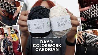 day 1 of knitting a colorwork cardigan for the first time | daily vlog