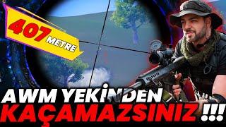 407 METRE !! AWM YEKİNDEN KAÇIŞ YOK - RANKED PUBG Mobile