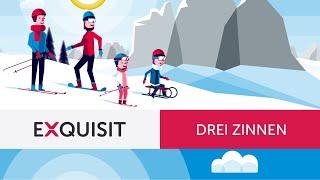 Was bietet die Skiregion Drei Zinnen? EXPLANIDEO erklärt es im EXQUISIT Erklärfilm