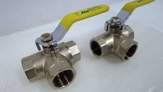 Matrix 3/4" Nickel Three Way Ball Valve