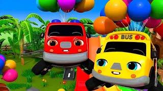 Wheels On The Bus Go Round And Round - Baby Toddler Songs - Nursery Rhymes & Kids Songs