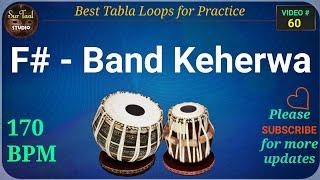 Band Keherwa Tabla Loop F# 170 BPM । बंद कहरवा तबला लूप रियाज़ के लिए