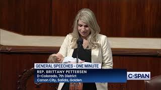 Rep. Brittany Pettersen (D-CO) Speaks with Newborn Son on House Floor