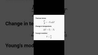 Thermal Stress||Thermodynamics||Physics #shorts