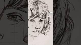 Super Easy Hair Drawing Trick #shorts #shortsvideo #art #drawing