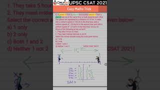 CSAT UPSC 2021 Question Tricks | A person X from place A and... | How’s the Trick? | Shivam Yash