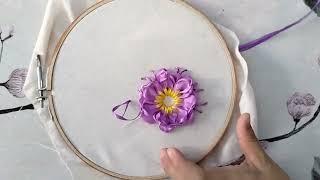 New Ribbon Embroidery Flower Design