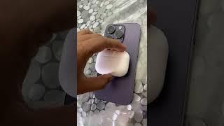 AirPods Reverse Wireless Charging via iPhone 14 Pro #iphone #shorts