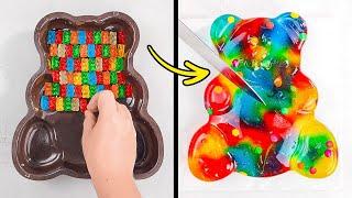 GIANT JELLY BEAR  JUMMY RAINBOW FOOD & DESSERT IDEAS 