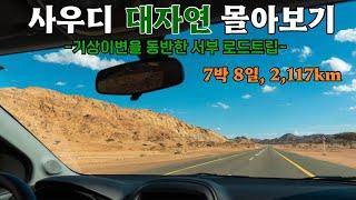 천둥번개를 동반한 사우디아라비아 로드트립 7박8일(제다, 메디나, 홍해, 사막, 분화구, 기암괴석)