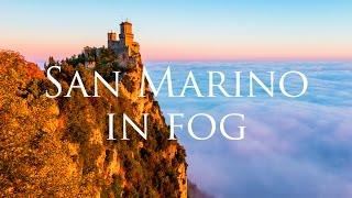 San Marino in fog   -   A timelapse short film   -   4K