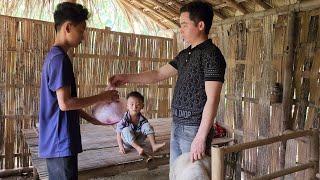 The kind man visited, gave gifts, and cleaned the house for the two orphan brothers