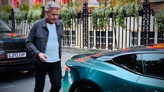 Gordon Ramsay driving new Aston Martin DBS 770 Ultimate in London!