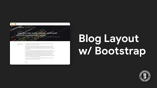 Blog/Website Post Layout only with Bootstrap - Live Coding | EL Creative Media