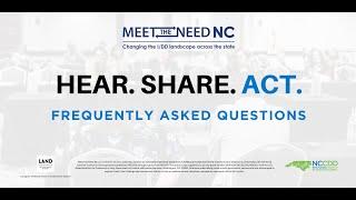 FAQs - North Carolina's Medicaid waivers for the I/DD community