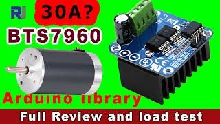 Using BTS7960  BTN8982TA PWM H Bridge motor controller module with Arduino library