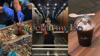 a week in my life | trying cinnabons, studying korean, exploring a new cafe in singapore