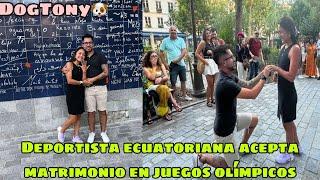 Glenda Morejón acepto propuesta de matrimonio de su novio en Paris durante los Juegos Olímpicos