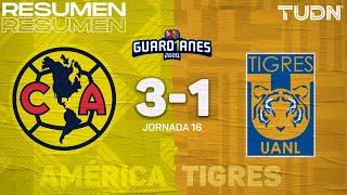 Resumen y goles | América 3-1 Tigres | Guard1anes 2020 Liga Mx - J16 | TUDN