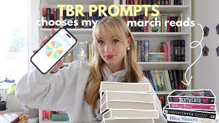 TBR prompts choose my March reads