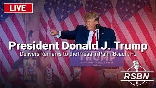 LIVE REPLAY: President Trump Delivers Remarks to the Press in Palm Beach, FL - 10/29/24