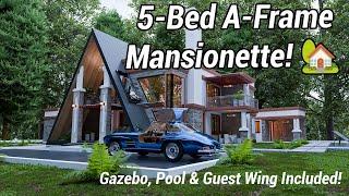 Tour This Modern 5-Bed A-Frame Mansionette | Gazebo, Pool & Guest Wing Included!